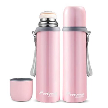 Fortyone Vacuum Cup Coffee Vacuum Bottle Coffee mugstainless steel cup Vacuum insulated cup Keep Drinks Hot or ColdPink