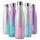 BJPKPK 17oz Insulated Water Bottles Stainless SteelSports Water Bottles Keep Cold for 24 Hours and Hot for 12 HoursBPA FreeGlitter Silver Pink