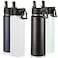Volhoply Insulated Water Bottles with Straw Bulk 4 Pack 22 oz Stainless Steel Sports Bottle with Handle LidDouble Walled Vacuum Metal Water Cups with Wide Mouth Reusable WaterbottleMix4 Set