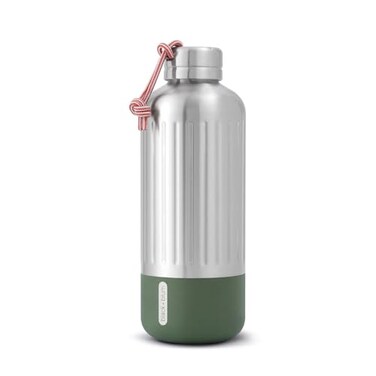 BLACK + BLACK BLUM Stainless Steel Explorer Insulated Water Bottle Leak Proof Vacuum Hydro Flask Hot or Cold Drinks Tumbler Olive 28 oz 850 ml