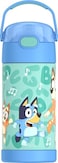 THERMOS FUNTAINER Water Bottle with Straw 12 Ounce Kids Stainless Steel Vacuum Insulated Water Bottle with Lid Bluey