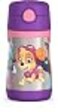 THERMOS Vacuum Insulated Stainless Steel 10oz Straw Bottle Paw Patrol Girl