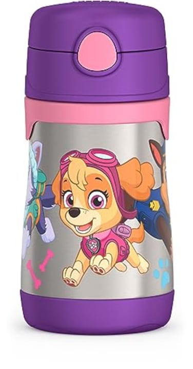THERMOS Vacuum Insulated Stainless Steel 10oz Straw Bottle Paw Patrol Girl