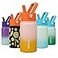 BJPKPK Insulated Water Bottle with Straw Lid 15 oz Stainless Steel Metal Water Bottles Reusable Leak Proof BPA Free Thermo Flask Cups Coral