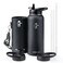 Coolflask 40 oz Water Bottle Insulated with PU Leather Sleeve Water Bottle Stainless Steel Metal with Straw Lid and Spout Lid Double Vacuum Keep Cold 48h Hot 24h Water Flask Polar Black