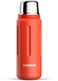 BOBBER 26 oz Stainless Steel Heavy Duty Thermo Flask for Hot and Cold Drinks Dishwasher Safe Insulated Water Bottle with Cup Lid Keeps Hot for 36 Hours LeakProof Rugged Thermo Bottle Red