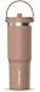 Hydrapeak Nomad 32oz Insulated Stainless Steel Travel Tumbler with Handle Straw Lid Leakproof Cupholder Friendly Keeps Drinks Cold 24 Hours Reusable Bottle for Daily Hydration Almond