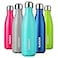 BJPKPK 17oz Insulated Stainless Steel Water BottlesSports Water Bottles Keep Cold for 24 Hours and Hot for 12 HoursBPA Free for TravelTurquoise