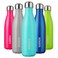 BJPKPK 17oz Insulated Stainless Steel Water BottlesSports Water Bottles Keep Cold for 24 Hours and Hot for 12 HoursBPA Free for TravelTurquoise
