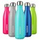 BJPKPK 17oz Insulated Stainless Steel Water BottlesSports Water Bottles Keep Cold for 24 Hours and Hot for 12 HoursBPA Free for TravelTurquoise