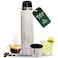 Kalmateh Stainless Steel Thermo Bottle 34oz for Hot Drinks Precise Pouring for Coffee Tea Yerba Mate and Cold Beverages