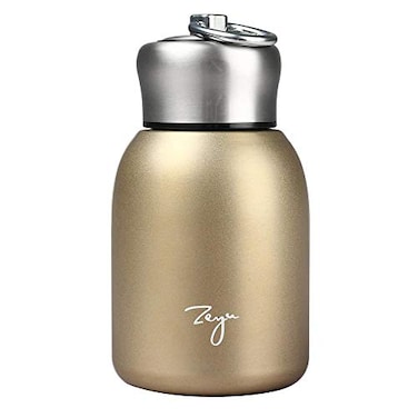 Gets Mini 9 oz Stainless Steel Water Bottle 280ML Vacuum Insulated Water Bottle Leak Proof Sport Tumbler Cup Hot and Cold Water Bottle Gold