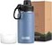 koodee 12 oz Water Bottle for School Stainless Steel Vacuum Insulated Wide Mouth Water Flask with Leakproof Spout Lid Royal Blue