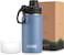 koodee 12 oz Water Bottle for School Stainless Steel Vacuum Insulated Wide Mouth Water Flask with Leakproof Spout Lid Royal Blue