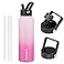 BJPKPK 40oz Stainless Steel Insulated Water Bottle with 3 Lids Sakura BPA Free Leakproof Thermos Bottle for Sports Gym