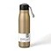 Dusgut Water Bottle with Portable Lid Metal Vacuum Insulated Stainless Steel Reusable Leak Proof Flask 17oz Gold