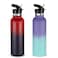 Neihepal 24oz Insulated Water Bottles Bulk 2 PackStainless Steel Double Wall Sport Bottle with Straw LidMetal Reusable Thermoses Cup with Hand Cap for SchoolCyclistsHikersGift AssortedSet of 2