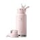 Ideus IDEUS Insulated Stainless Steel Water Bottle with 2 LeakProof Lids Thermal Water Flask for Hiking Biking 32oz Light Pink