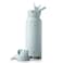 Ideus IDEUS Insulated Stainless Steel Water Bottle with 2 LeakProof Lids Thermal Water Flask for Hiking Biking 40oz Light Blue