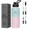COKTIK Sports Water Bottle 40oz Insulated Water Bottle with HandleStainless SteelSimple ModernSuitable for Travel School Boy GirlBubble Gum