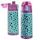 Bentology Stainless Steel 13 oz Reusable Water Bottle for Kids Cheetah Double Wall Insulated Spill Proof Lid wBuiltin Straw Keep Liquids Hot or Cold For Hours Fits in Lunch Boxes Bags