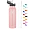 han's bottle Hans Bottle Sports Water Bottle 24 Oz Straw Lid Leak Proof Vacuum Insulated Stainless Steel Double Walled Thermo MugBlush