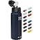Fanhaw 20 Oz Kids Insulated Stainless Steel Water Bottle with Straw Lid Leakproof AntiDust Everyday Use Bottle for School Women Men Back to School Essentials Navy Blue