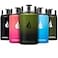 HYDRO CELL Stainless Steel Insulated Water Bottle with Straw For Cold Hot Drinks Metal Vacuum Flask with Screw Cap and Modern Leakproof Sport Thermos for Adults ArmyBlack 14oz