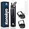 Konokyo Insulated Water Bottle 24oz Stainless Steel Sport Bottles with 3 LidsMarble Midnight