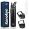 Konokyo Insulated Water Bottle 24oz Stainless Steel Sport Bottles with 3 LidsMarble Midnight