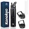 Konokyo Insulated Water Bottle 24oz Stainless Steel Sport Bottles with 3 LidsMarble Midnight