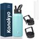 Konokyo 32 oz Insulated Water Bottle Stainless Steel Sport Bottles with 3 LidsTurquoise