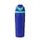 DUTHINGS Insulated Stainless Steel Water Bottle with Straw 24 oz Leakproof BPAFree Reusable Sports Travel Bottle with Replacement Straw and Cleaning Brush Blue