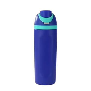 DUTHINGS Insulated Stainless Steel Water Bottle with Straw 24 oz Leakproof BPAFree Reusable Sports Travel Bottle with Replacement Straw and Cleaning Brush Blue