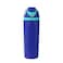 DUTHINGS Insulated Stainless Steel Water Bottle with Straw 24 oz Leakproof BPAFree Reusable Sports Travel Bottle with Replacement Straw and Cleaning Brush Blue