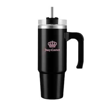 Juicy Couture Travel Style Fashion Water Bottle Black 315oz