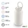 Ello Hydra 64oz Stainless Steel Water Jug with Locking Leak Proof Lid Reusable Half Gallon Vacuum Insulated Metal Bottle with Silicone Straw Keeps Drinks Cold All Day Cream
