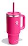 Hydro Flask 32 Oz Travel Tumbler with Handle Clear Lid and Straw Insulated Stainless Steel in 32 Oz Zinnia