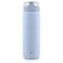 Ello Cooper 22oz Stainless Steel Water Bottle with Straw and Carry Handle Double Walled and Vacuum Insulated Metal Leak Proof Locking Lid with Soft Silicone Spout Reusable BPA Free Halogen Blue