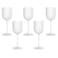 PLASTICPRO White Plastic Wine Glasses Set of 25 Elegant Wine Goblets Hard Plastic Wine Cups on Stem 12 Ounce