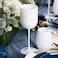 PLASTICPRO White Plastic Wine Glasses Set of 25 Elegant Wine Goblets Hard Plastic Wine Cups on Stem 12 Ounce