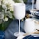 PLASTICPRO White Plastic Wine Glasses Set of 25 Elegant Wine Goblets Hard Plastic Wine Cups on Stem 12 Ounce