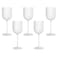 PLASTICPRO White Plastic Wine Glasses Set of 25 Elegant Wine Goblets Hard Plastic Wine Cups on Stem 12 Ounce