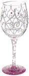 Enesco Lolita My Tiara Artisan Painted Wine Glass Gift