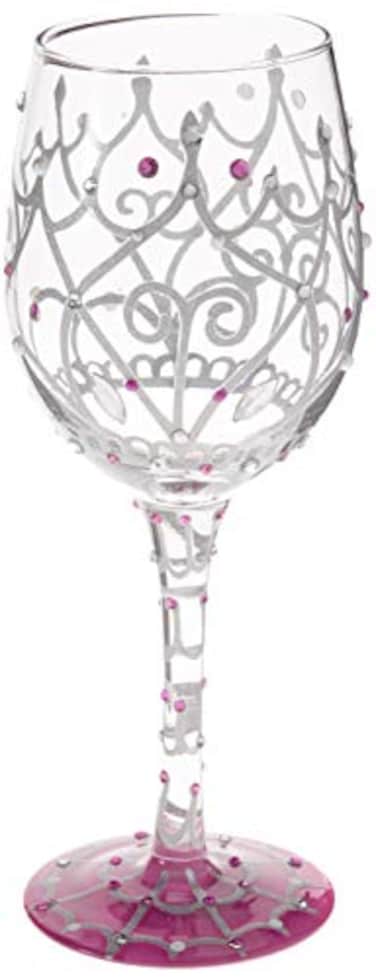 Enesco Lolita My Tiara Artisan Painted Wine Glass Gift