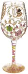 Lolita Designs by Queen For a Day Handpainted Artisan Wine Glass 15 oz