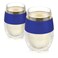 Host Wine Freeze Cup Set of 2 Plastic Double Wall Insulated Drink Cup Freezable Vacuum Insulated Wine Glasses 85 oz Blue