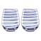 kate spade Kate Spade New York Charlotte Street 2Pc Stemless Wine Glass 2 Count Pack of 1 Blue