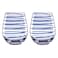kate spade Kate Spade New York Charlotte Street 2Pc Stemless Wine Glass 2 Count Pack of 1 Blue