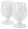 Radicaln Marble Wine Glasses Set of 2 Handmade White 5 Inch Stem Drinking Glassware For Dining Table Decor Ideal White and Red Wine Glasses For Parties Weddings